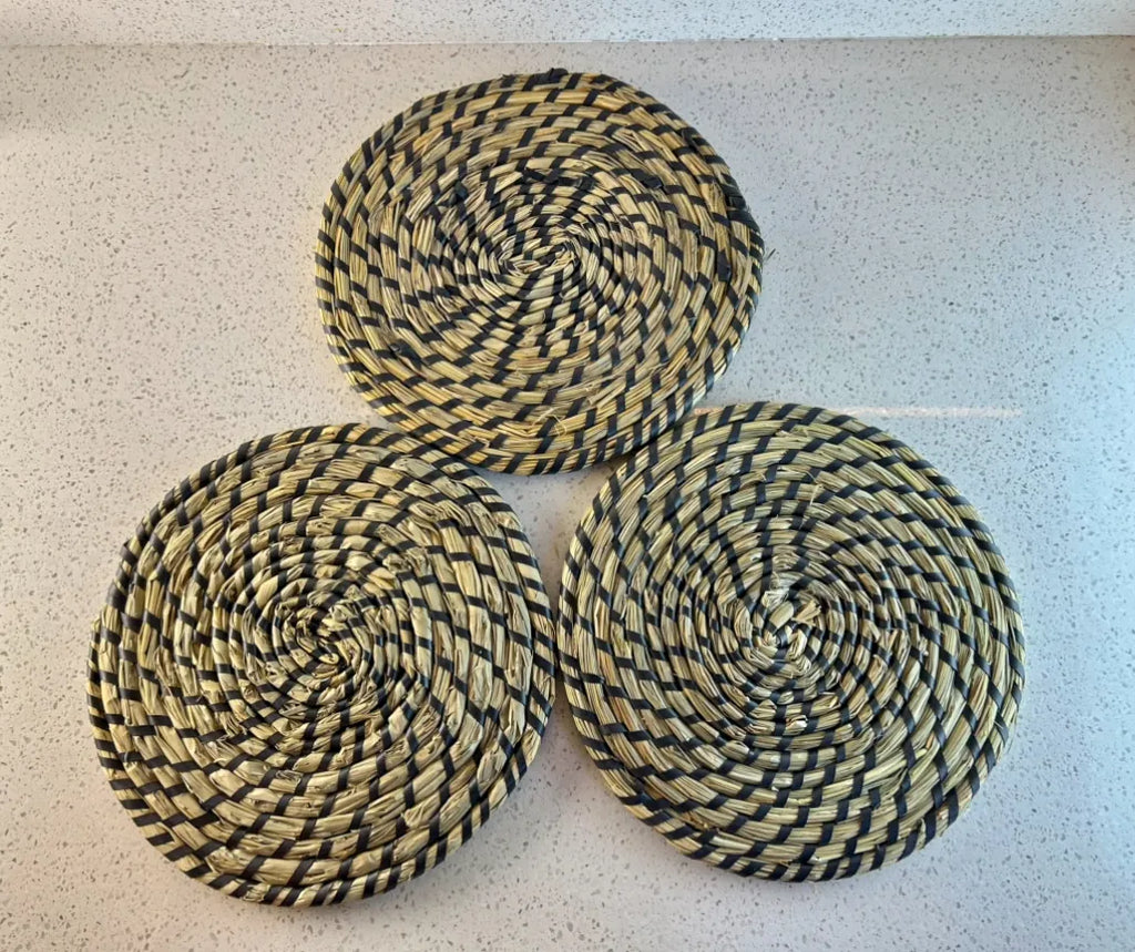 Base apoya cosas calientes, fibra natural – vista adicional 1