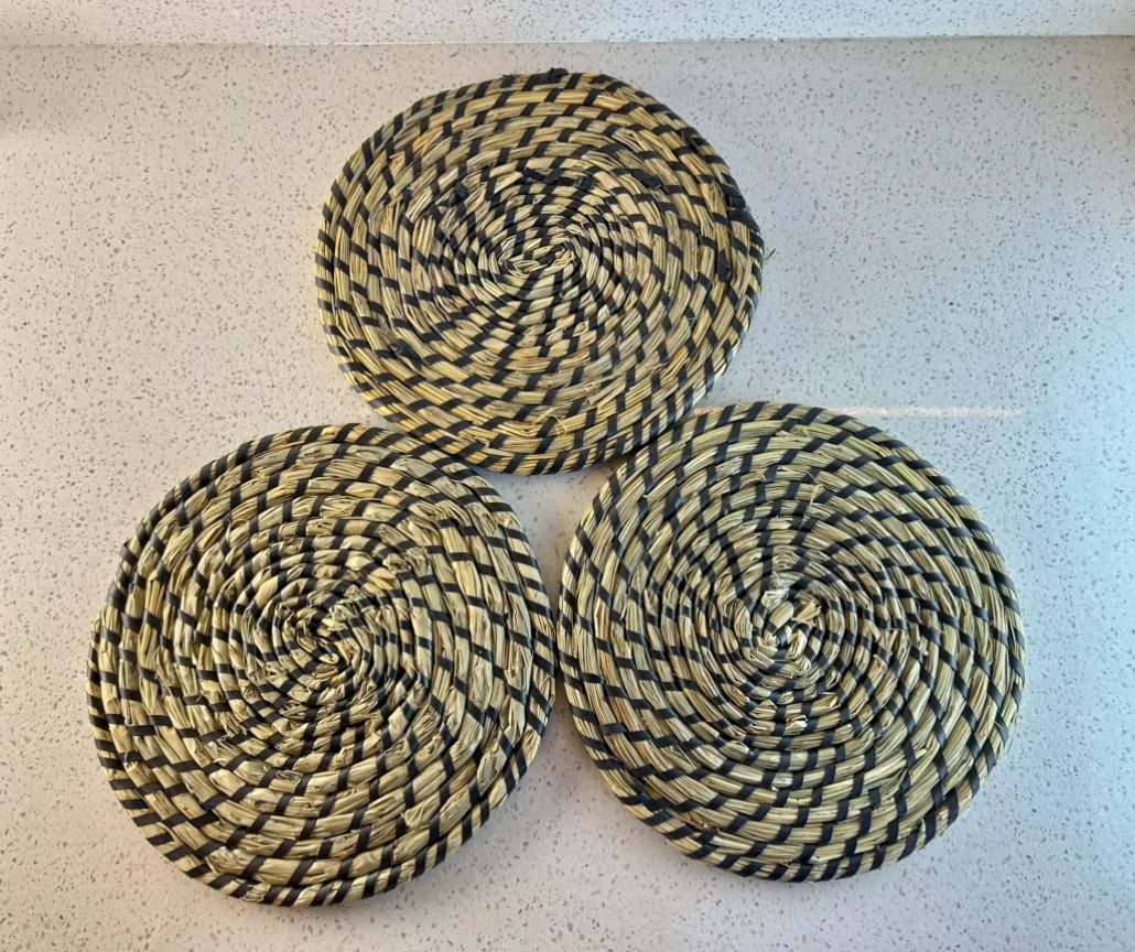 Base apoya cosas calientes, fibra natural – vista adicional 1