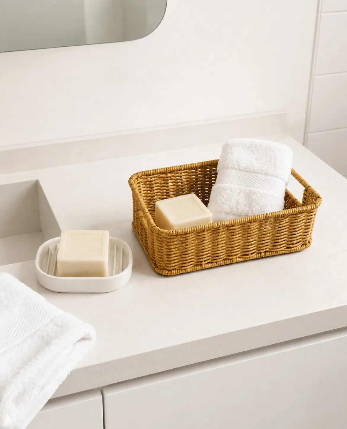 Canasto organizador Tikal rectangular ocre – vista adicional 1