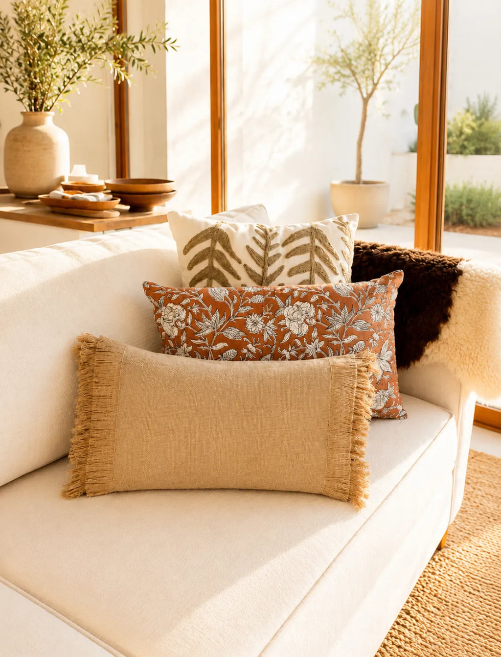 Cojin flores tIerra rectangular – vista adicional 4