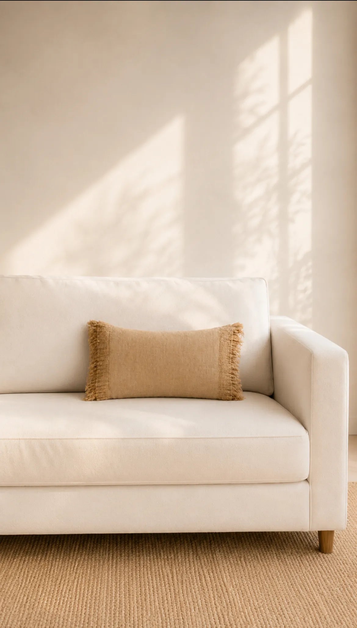 Cojin Nala yute rectangular flecos – vista adicional 1