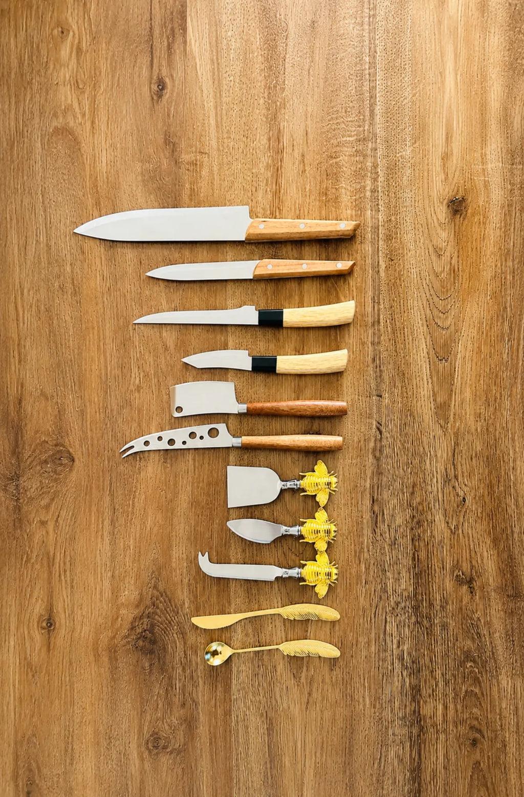 Cuchillo dorado pluma – vista adicional 4