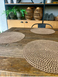 Invididual fibra sisal calado redondo – vista principal