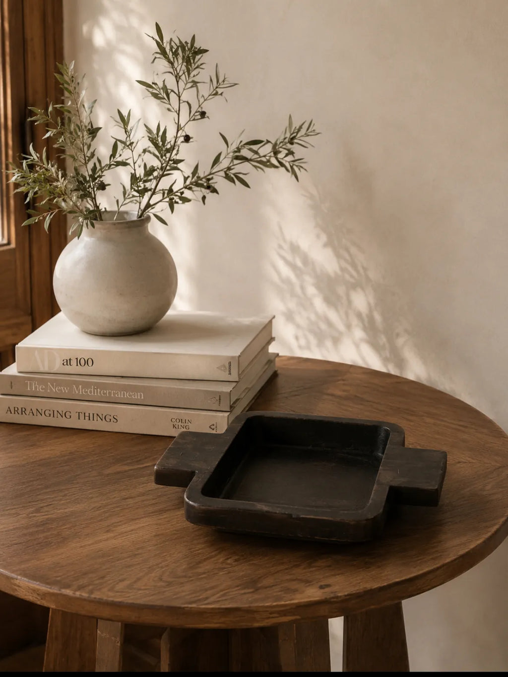 Fuente Nativa cuadrada con Asas de madera oscura – vista adicional 2
