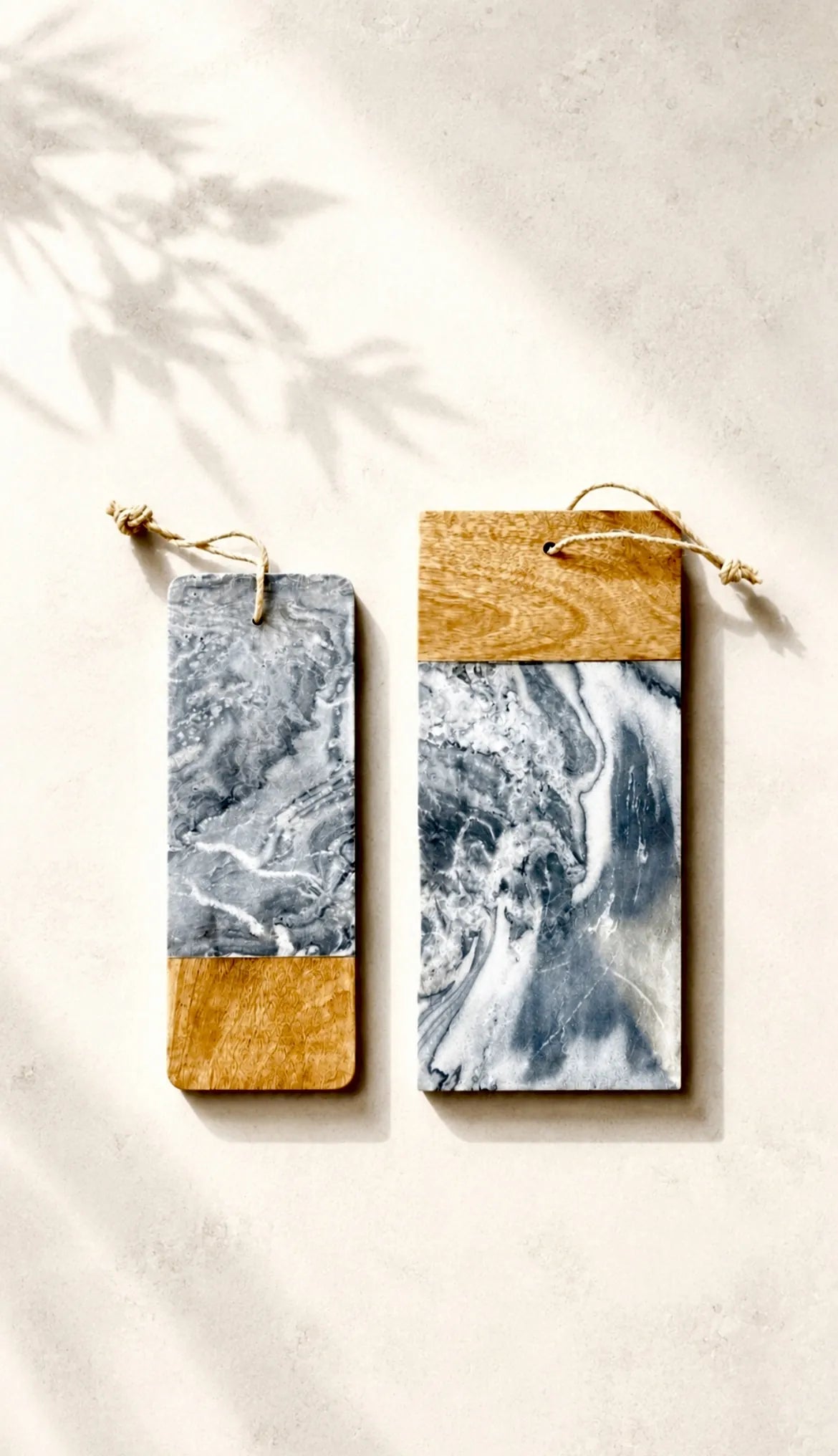 Tabla de marmol gris con madera – vista principal