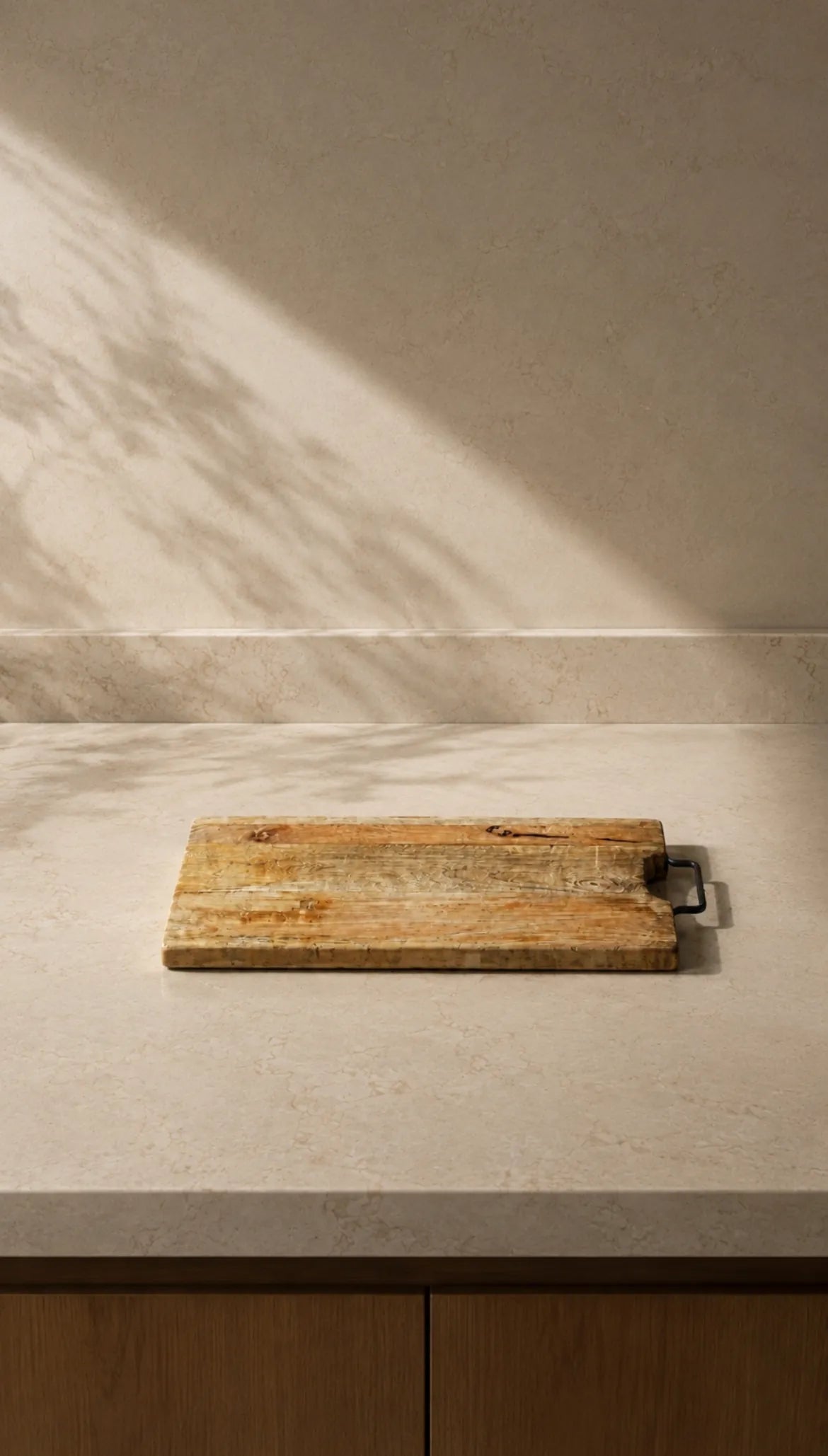 Tabla de madera manilla fierro – vista principal
